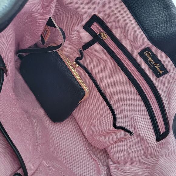 Dooney & Bourke Pebble Grain Logo Lock Sac in Navy - Picture 12 of 16